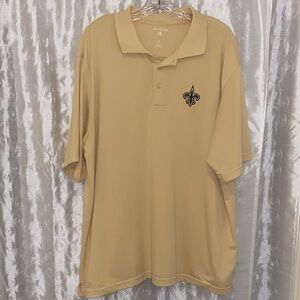 Antigua NFL New Orleans Saints Gold Polo Shirt Men’s Size XL 🔥 YB3